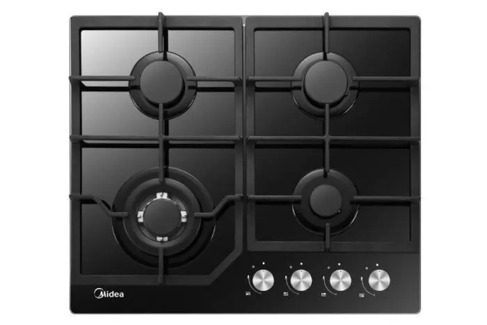 ჩასაშენებელი გაზის ზედა პანელი Midea MG684TGB - Image 1