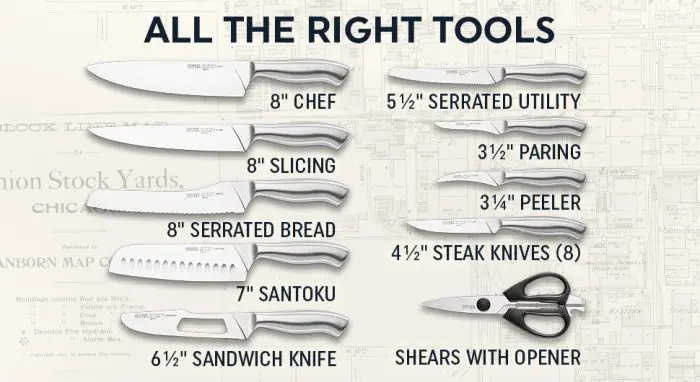 Chicago Cutlery 18ც მაკრატელი და დანა Guided Grip Block Insignia Steel - Image 7