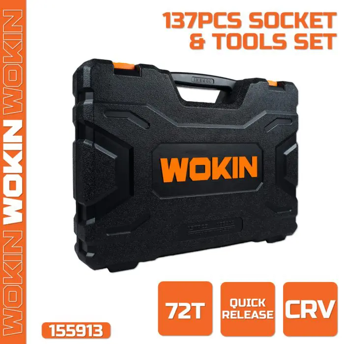 ხელსაწყოების ნაკრები Wokin 155913, 137Pcs Tool Set, Black/Silver - Image 2