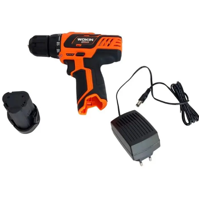 ელექტრო სახრახნისი Wokin 780712, 12V, 1400Rpm, Li-ion Cordless Drill, Black/Orange - Image 3