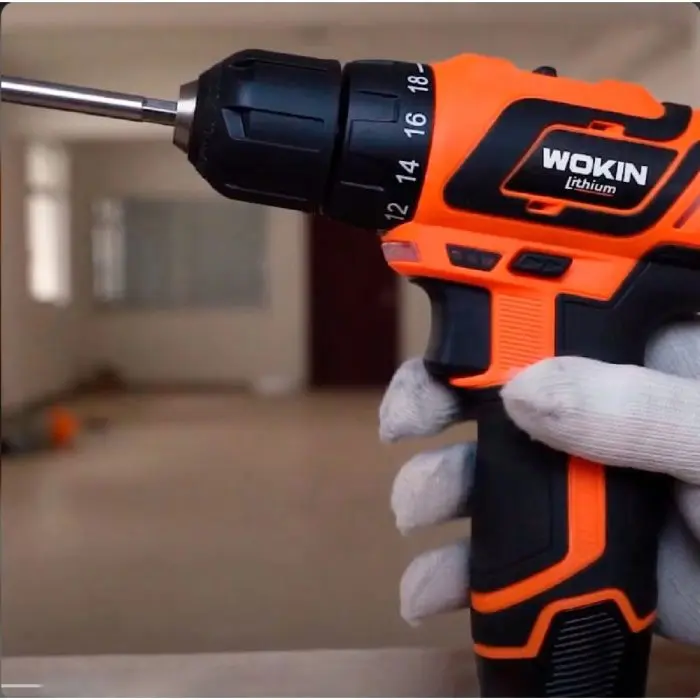 ელექტრო სახრახნისი Wokin 780712, 12V, 1400Rpm, Li-ion Cordless Drill, Black/Orange - Image 5