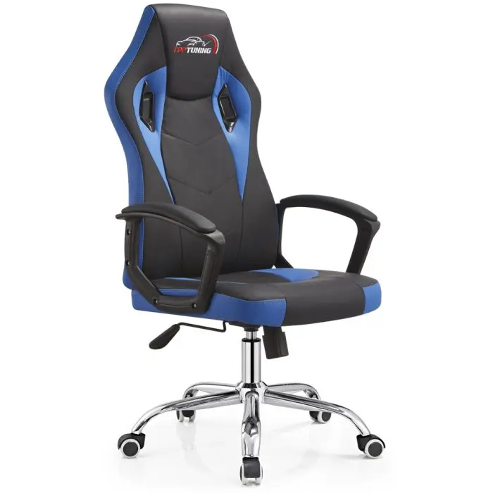 გეიმერული სავარძელი ALLX SK8815, Gaming Chair, Blue/Black - Image 3