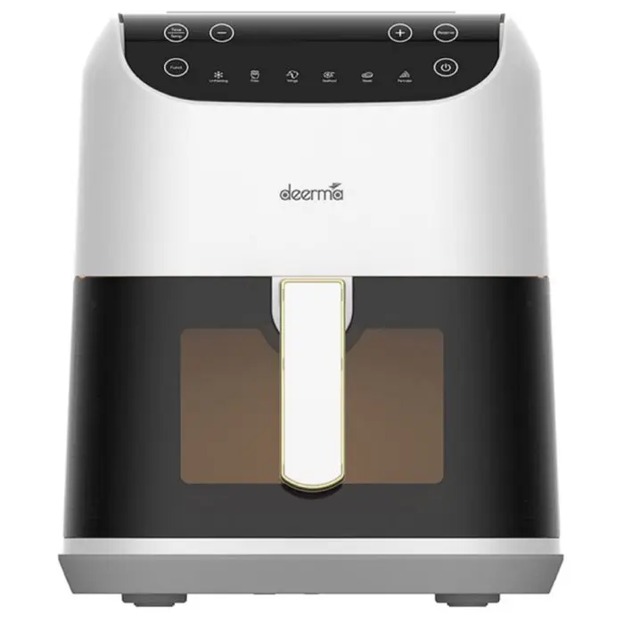 აეროგრილი Xiaomi Deerma DEM-KZ130W, 1300W, 5.5L, Air Fryer, White/Black - Image 2