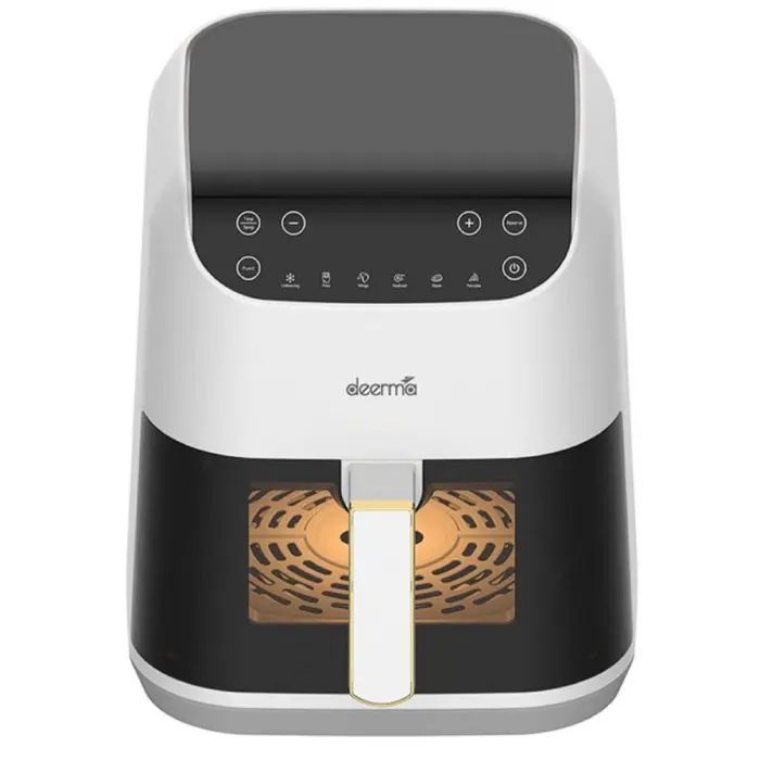 აეროგრილი Xiaomi Deerma DEM-KZ130W, 1300W, 5.5L, Air Fryer, White/Black - Image 4
