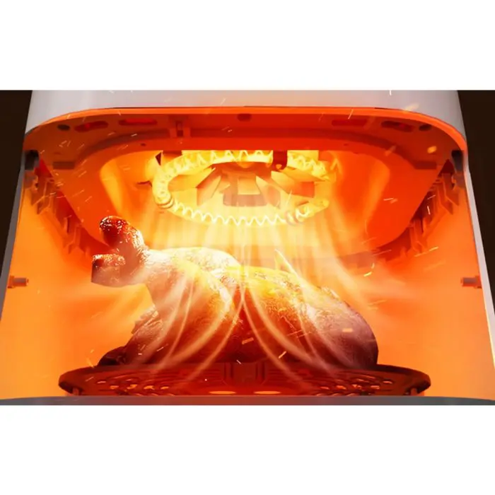 აეროგრილი Xiaomi Deerma DEM-KZ130W, 1300W, 5.5L, Air Fryer, White/Black - Image 10