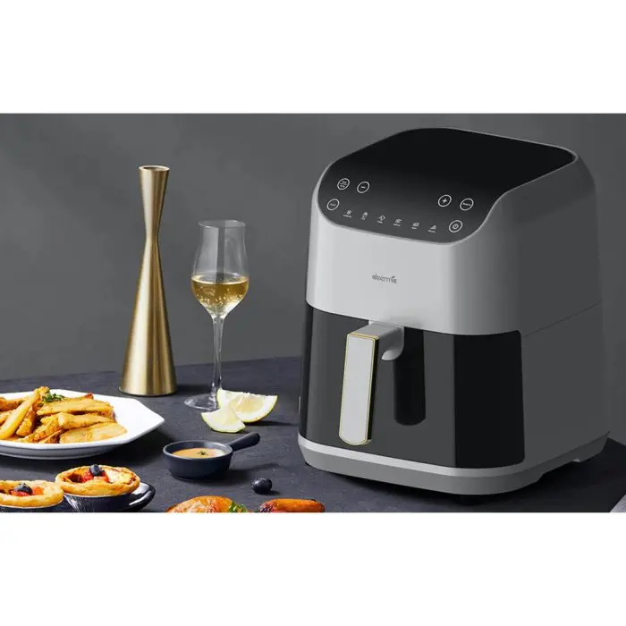აეროგრილი Xiaomi Deerma DEM-KZ130W, 1300W, 5.5L, Air Fryer, White/Black - Image 7