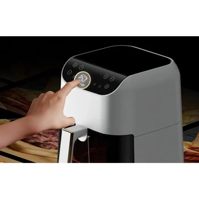აეროგრილი Xiaomi Deerma DEM-KZ130W, 1300W, 5.5L, Air Fryer, White/Black - Image 6