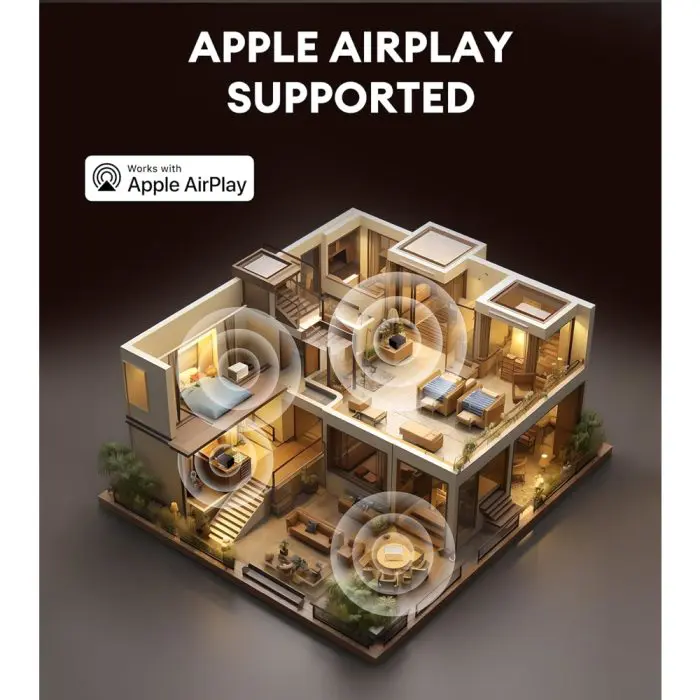 დინამიკი Edifier D32, 60W, Bluetooth, USB-C, AUX, Wi-Fi AirPlay, Speaker, Brown - Image 7