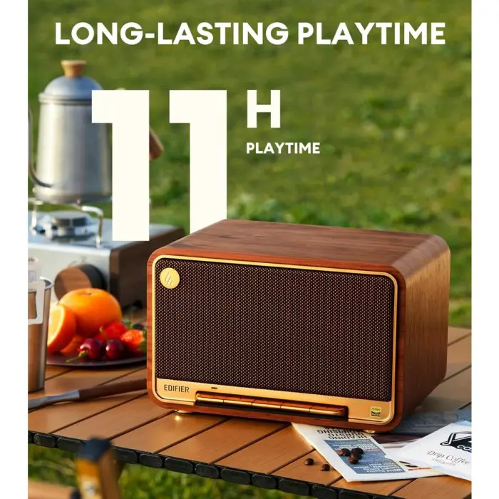 დინამიკი Edifier D32, 60W, Bluetooth, USB-C, AUX, Wi-Fi AirPlay, Speaker, Brown - Image 4