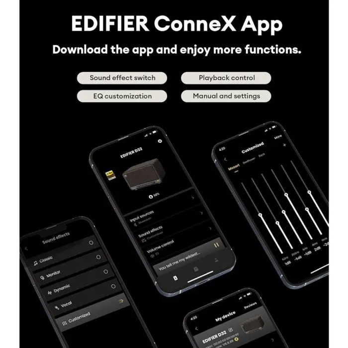 დინამიკი Edifier D32, 60W, Bluetooth, USB-C, AUX, Wi-Fi AirPlay, Speaker, Brown - Image 3