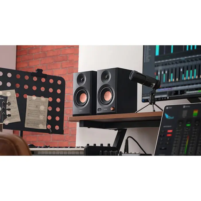 დინამიკი Edifier MR3, 36W, Bluetooth/TRS/RCA/AUX, Studio Monitor, Black - Image 4