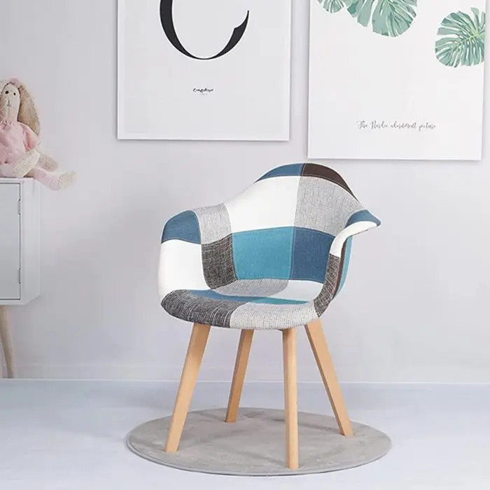 ჭრელი სასადილო სავარძელი (HSF-1026 (blue-gray)) - Image 5