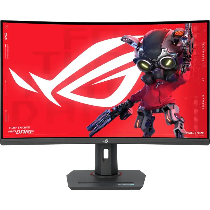 მონიტორი Asus 31.5" ROG Strix XG32WCS HDMI, DP, USB-C, Audio, VA, 2560x1440, 180Hz, 1ms, sRGB 125%, CURVED, FreeSync, HAS, HDR400 - Image 1