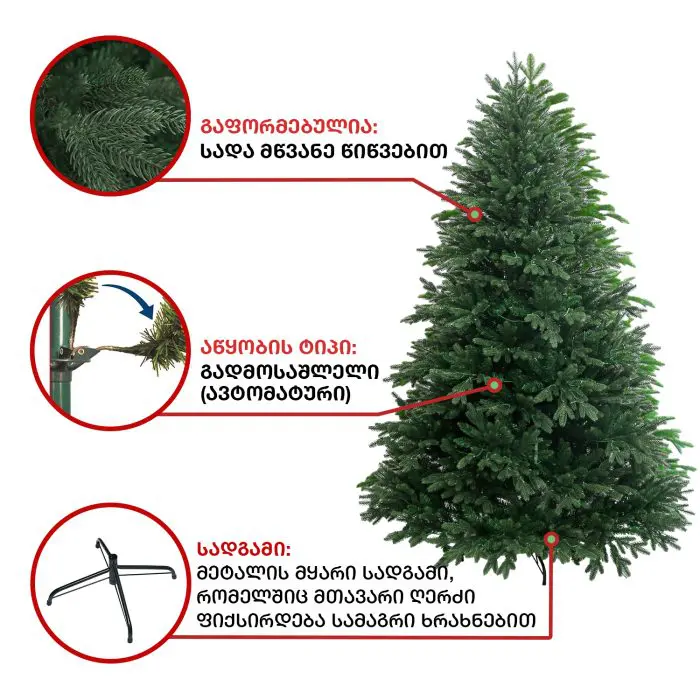 ნაძვის ხე კალიფორნია 210 სმ (KS-210) - Image 2