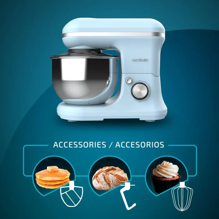 მიქსერი Cecotec Batidora Amasadora Cecomixer Merengue 5L 1200 Blue - Image 5