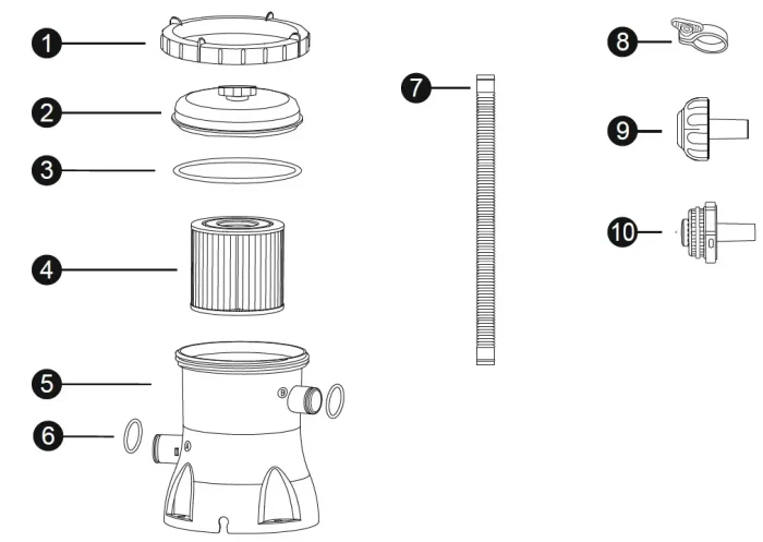 მრგვალი კარკასული აუზი Bestway 56416 - Image 10
