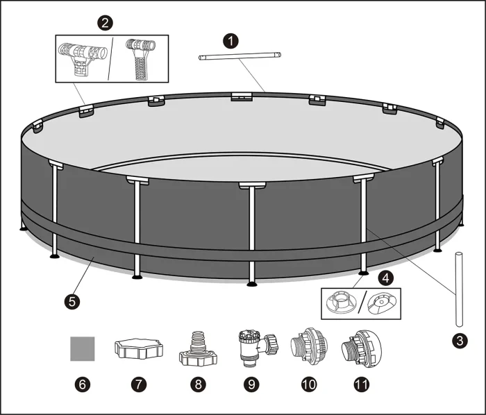 Bestway კარკასული აუზი 56725 - Image 7