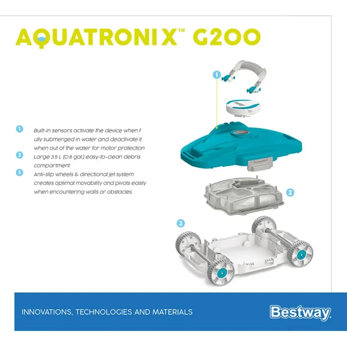 აუზის საწმენდი რობოტი მტვერსასრუტი AquaTronix G200 Bestway 58765 - Image 13
