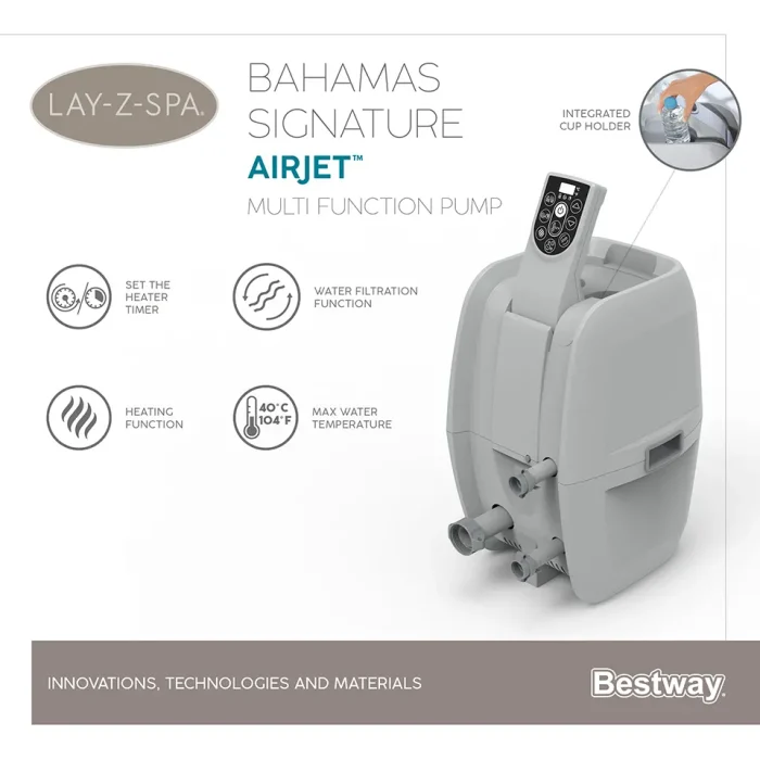 გასაბერი სპა აუზი Bahamas AirJet ჯაკუზი Bestway 60005 - Image 3